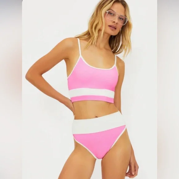 Beach Riot Prism Pink Egret Bikini Small/Medium NWT - Picture 2 of 6